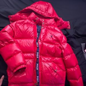 Red Ralph Lauren puffer jacket
